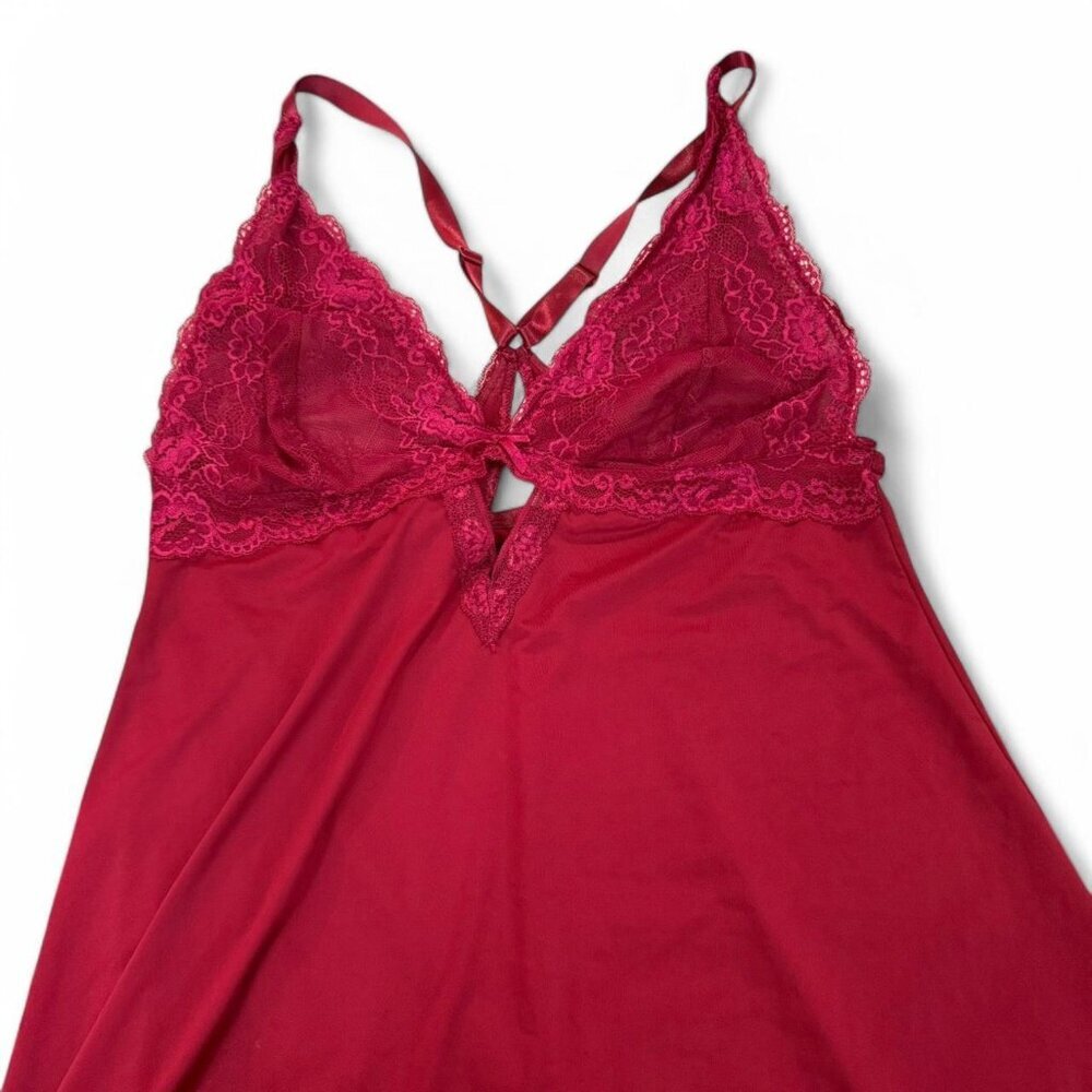 Torrid XL Sexy Burgundy Lace Babydoll slip dress with adjustable cross straps.